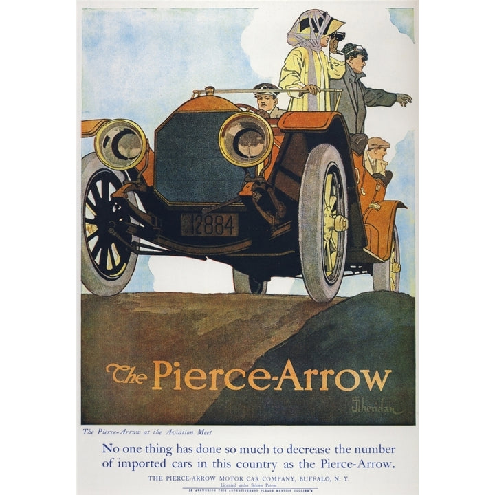 Advert for Pierce Arrow Cars 1911 Poster Print by John E. Sheridan Image 2