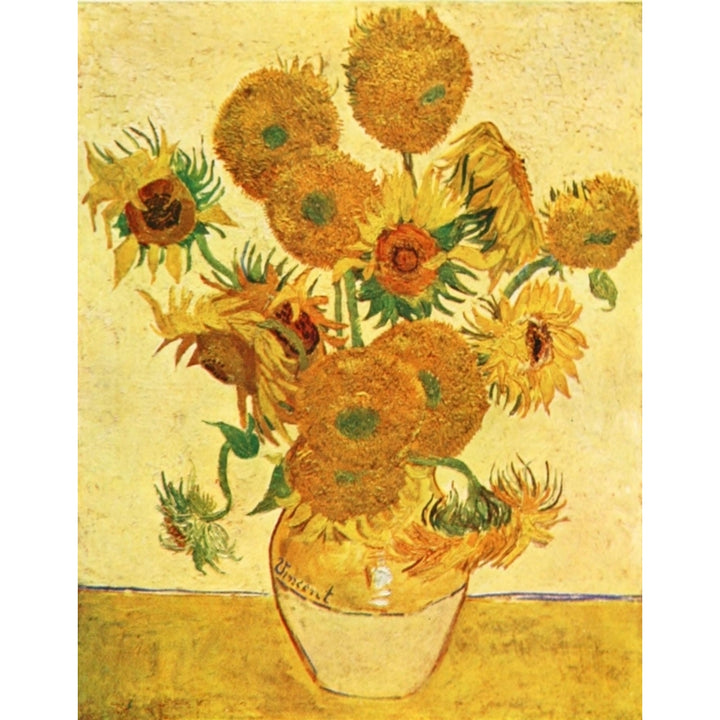 Sunflowers French Painting 1931 Poster Print by Vincent Van Gogh Image 1