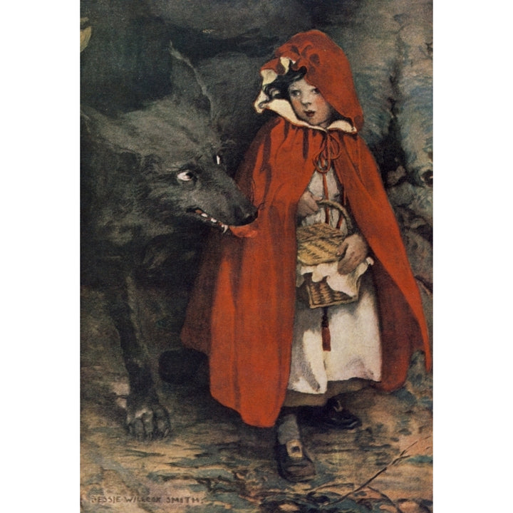 A Childs Book of Stories 1911 Little Red Riding Hood Poster Print by Jessie Willcox Smith Image 1