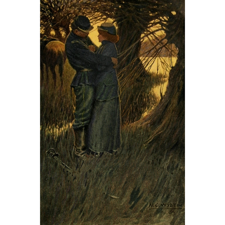 Scribners 41 1907 I took her in my arms and held her Poster Print by Newell C. Wyeth Image 1