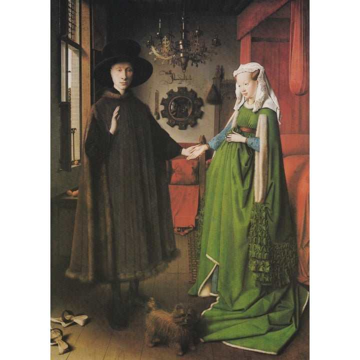 History of Painting 1911 Jan Arnolfini and his Wife Poster Print by Jan Van Eyck Image 1