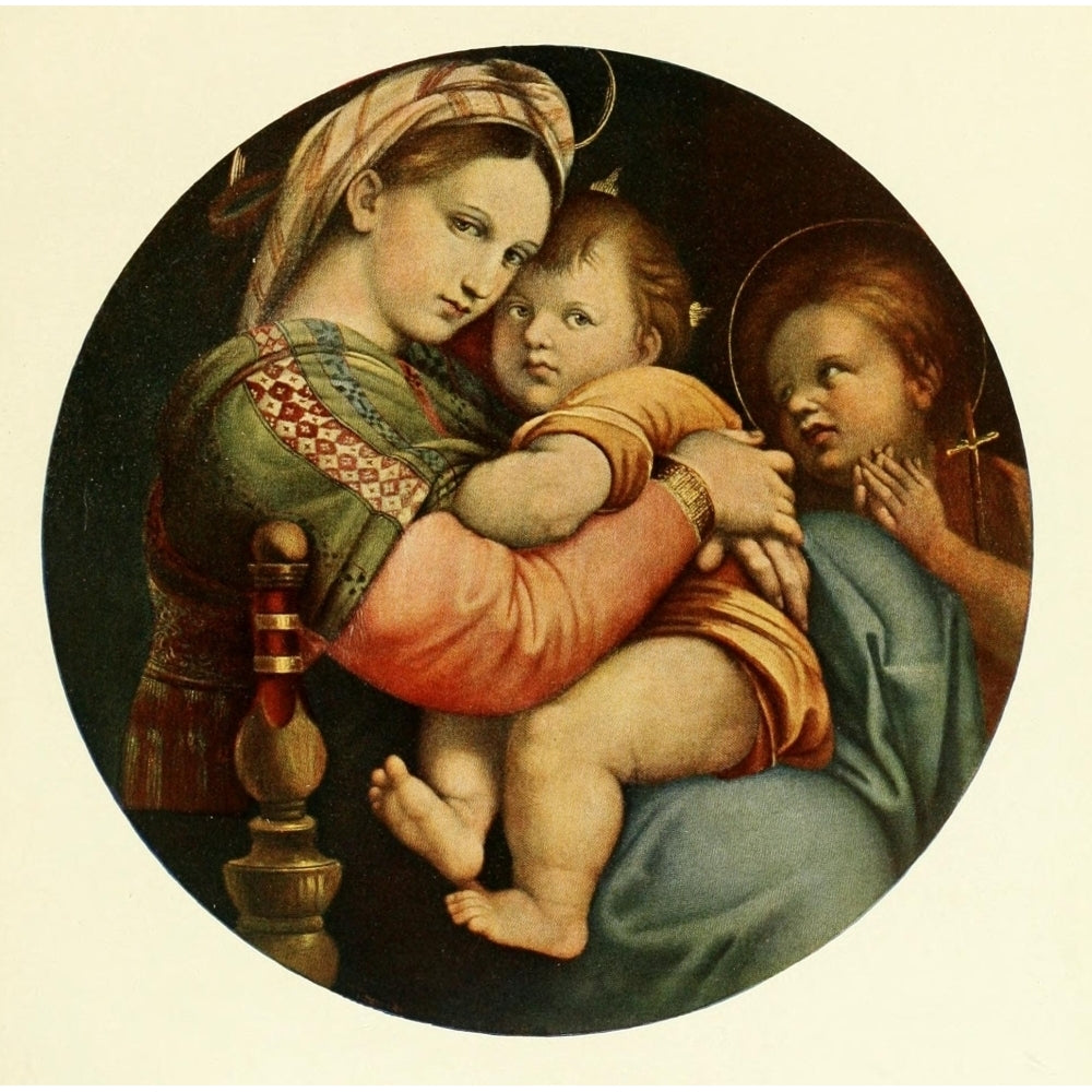 Handbuch der Kunstgeschichte 1912 Madonna della Sedia Poster Print by Raphael Image 2