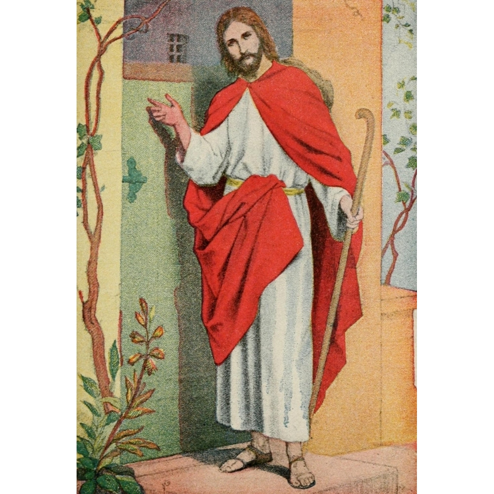 Jesus of Nazareth 1917 Behold I stand at the door and knock Poster Print by Unknown Image 2