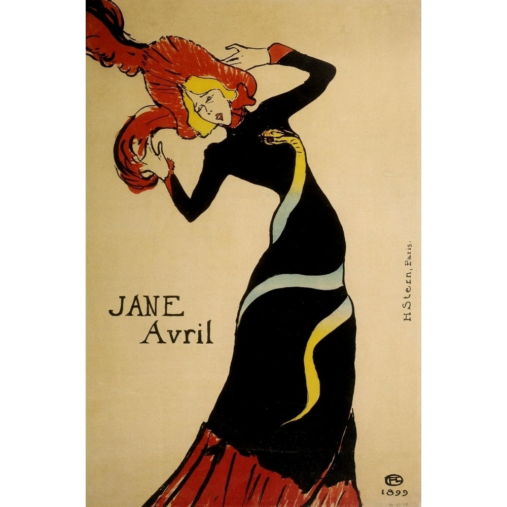 Jane Avril 1899 Poster Print by H. de Toulouse-Lautrec Image 2