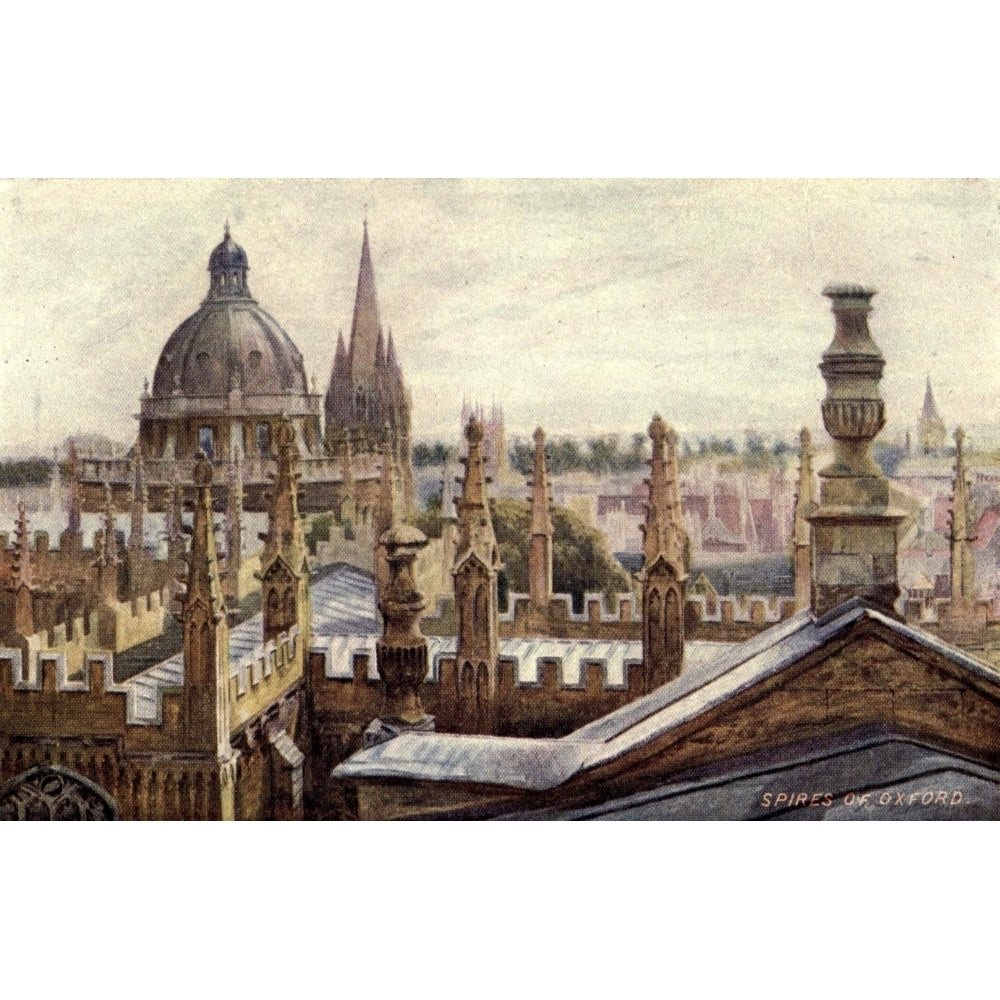 Oxford 1905 Spires of Oxford Poster Print by Walter Tyrwhitt Image 2