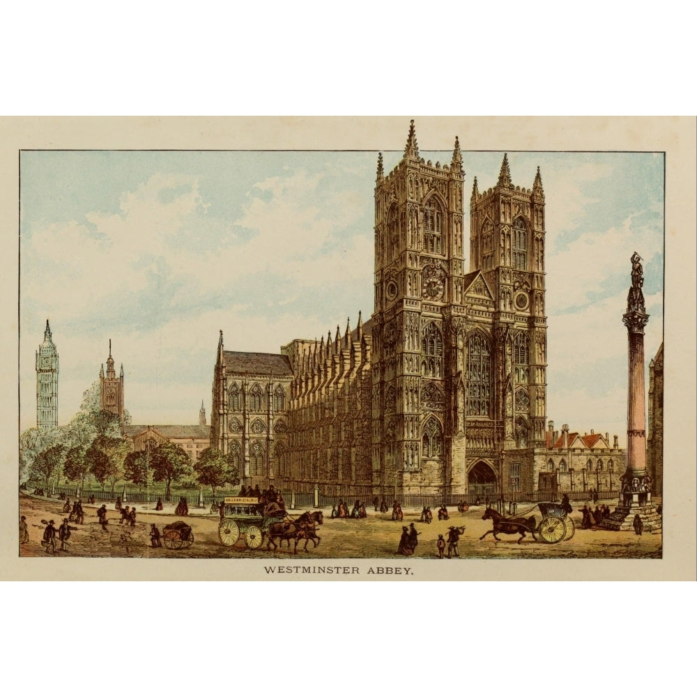 Picturesque England 1891 Westminster Abbey Poster Print by Unknown Image 2