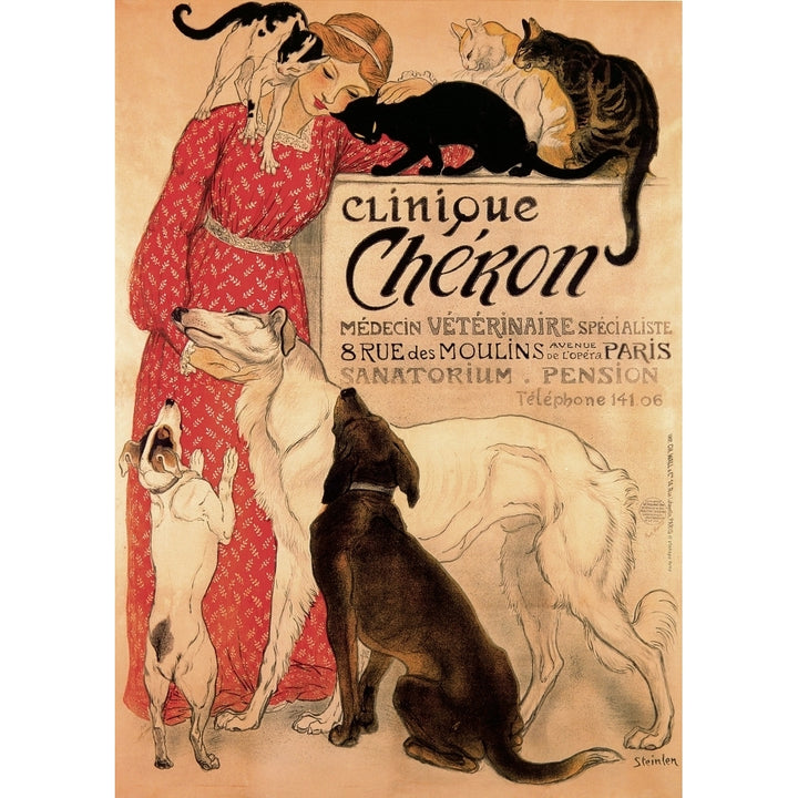 Clinique Cheron 1905 Poster Print by Th_ophile Steinlen Image 1