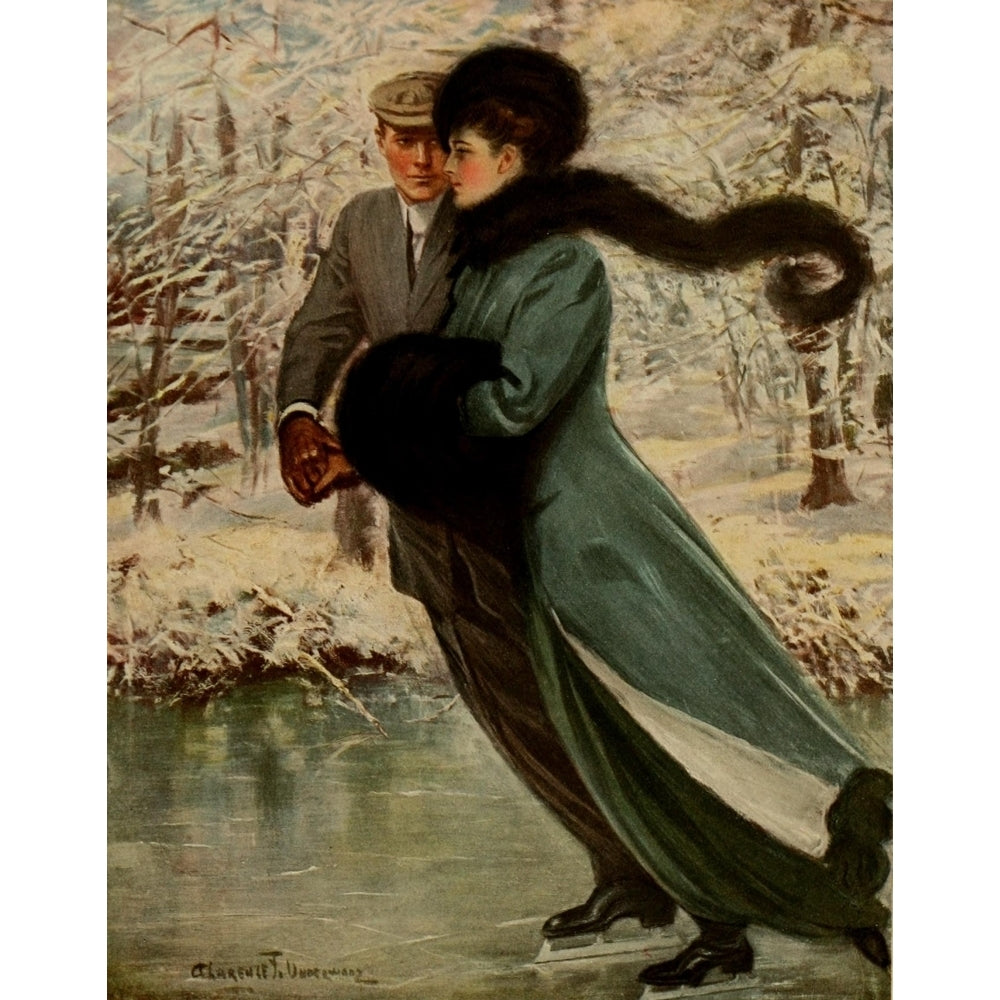 American Types 1912 Love laughs at winter Poster Print by Clarence F. Underwood Image 1