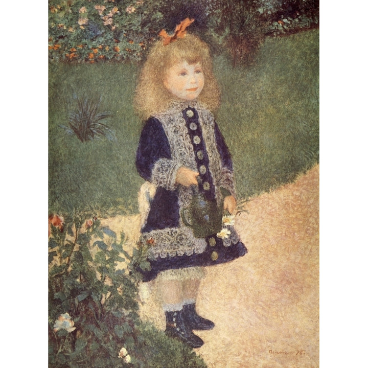 Little girl with Watering Can Poster Print by Pierre-Auguste Renoir Image 2