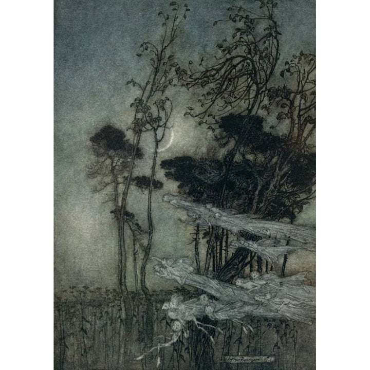 Midsummer Nights Dream 1908 The moon Poster Print by A. Rackham Image 1