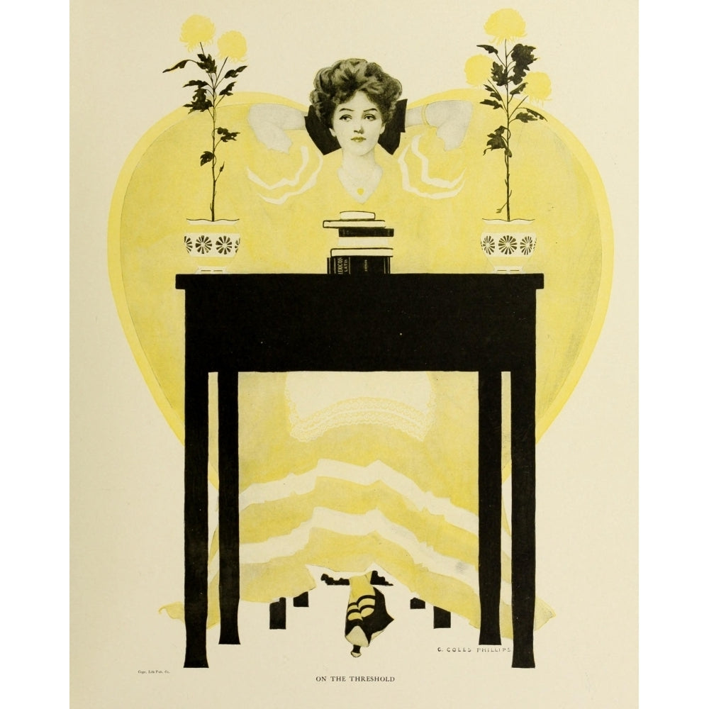 A Gallery of Girls 1911 On the threshold Poster Print by Clarence Coles Phillips Image 2