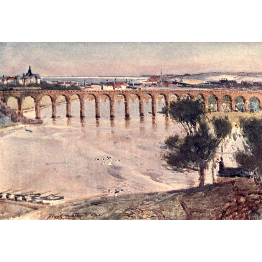 Romance of Northumberland 1907 Berwick on Tweed Poster Print by Frank Southgate Image 1