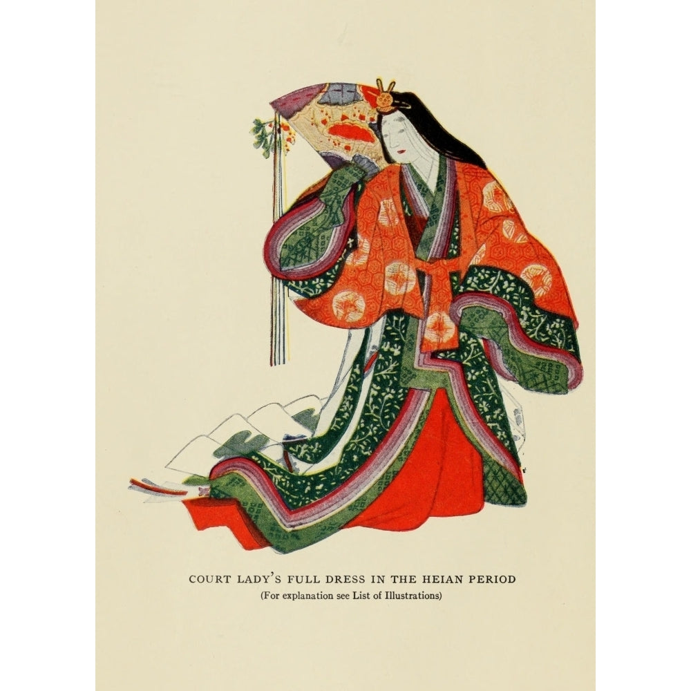 Court ladys full dress in the Heian period Diaries of court ladies of old Japan 1920 Poster Print by Unknown Image 1