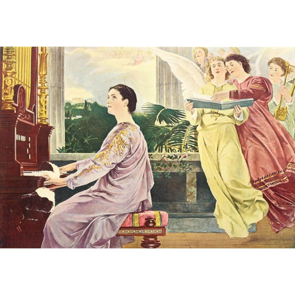 Worlds Best Composers 1900 St. Cecilia with the Angels Poster Print by Unknown Image 1