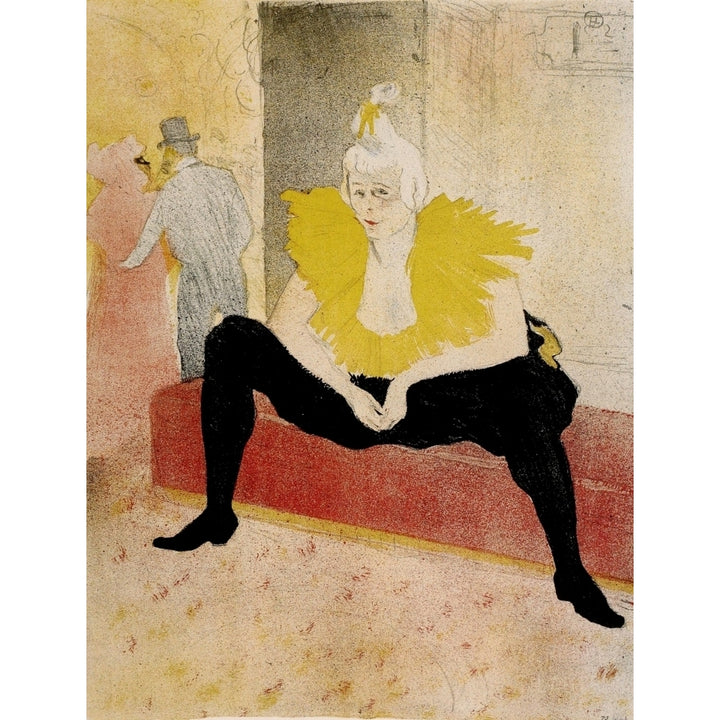 Seated Clown 1896 Poster Print by H. de Toulouse-Lautrec Image 1