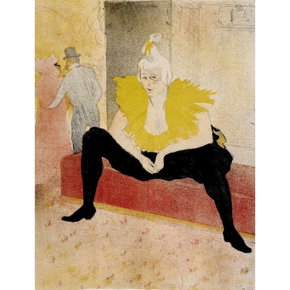 Seated Clown 1896 Poster Print by H. de Toulouse-Lautrec Image 2