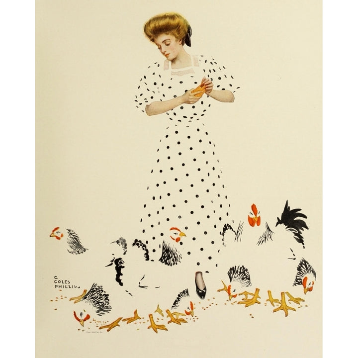 A Gallery of Girls 1911 Corn Exchange Poster Print by Clarence Coles Phillips Image 1