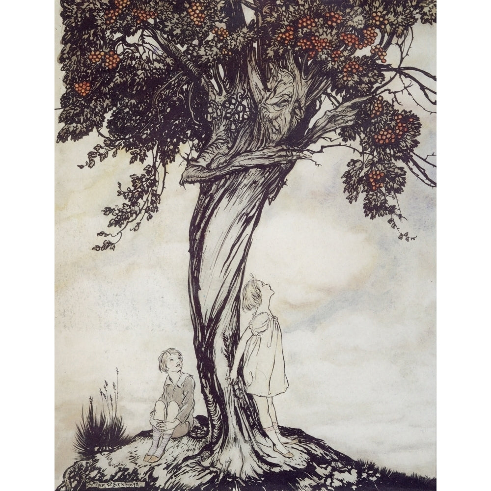 Wonder Book 1922 The Hawthorne Tree Poster Print by A. Rackham Image 2