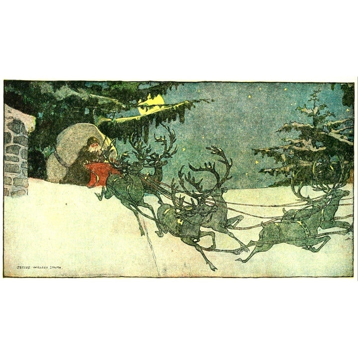 Twas the night before Christmas c.1912 Santas coming 1 Poster Print by Jessie Willcox Smith Image 2