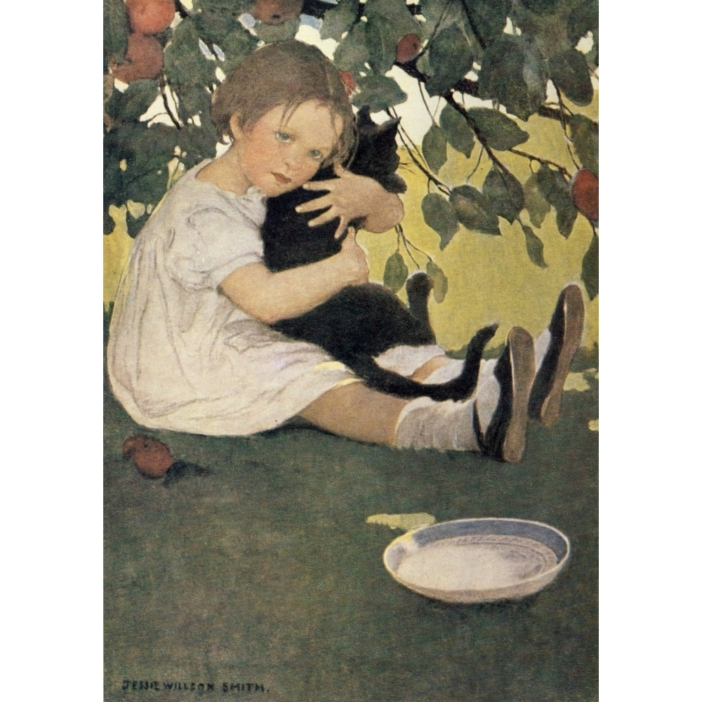 A Childs Book of Old Verses 1910 I love little pussy Poster Print by Jessie Willcox Smith Image 1