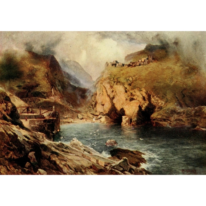 In Unfamiliar England 1910 King Arthurs Castle Tintagel Poster Print by Thomas Moran Image 1