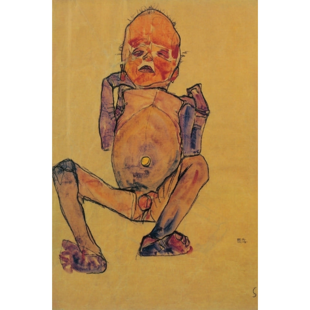 Newborn baby 1910 Poster Print by Egon Schiele Image 1