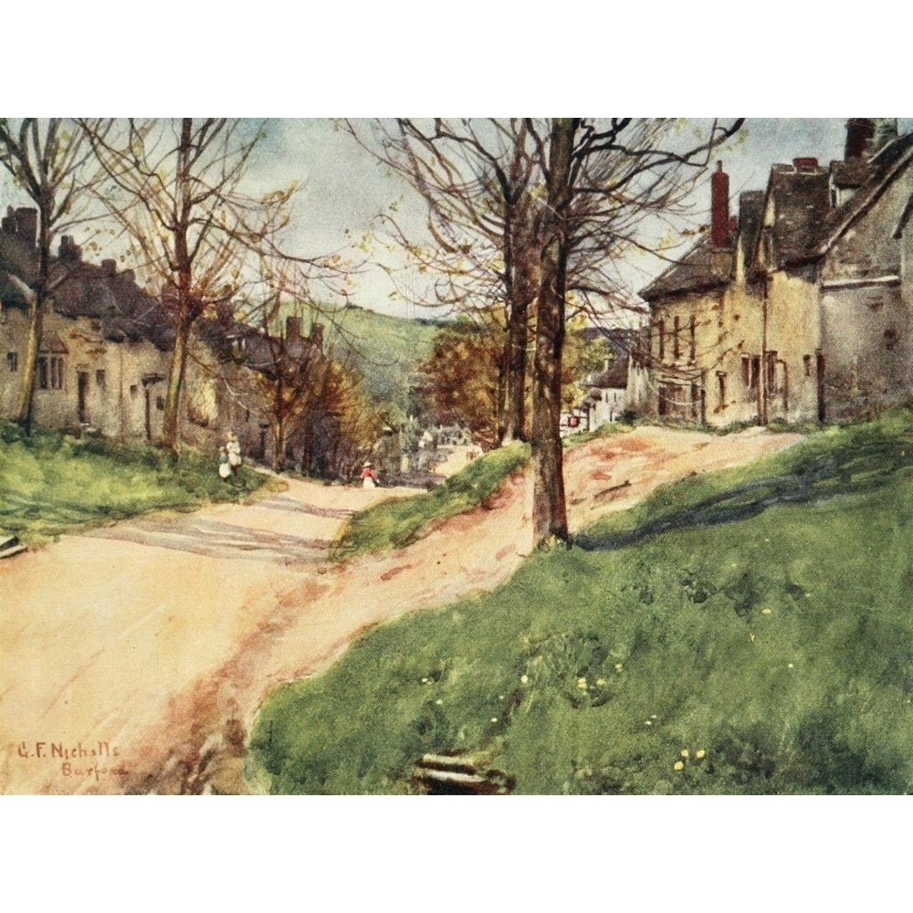 Cotswolds 1920 Burford Poster Print by George F. Nicholls Image 2