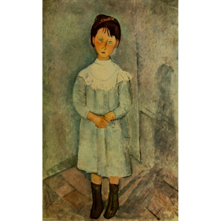 The Little Girl in Blue 1918 Poster Print by Amedeo Modigliani Image 1