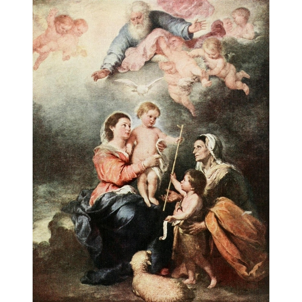 Arthur Mees Childrens Enc. 1930s The Holy Family Poster Print by Bartolom_ Murillo Image 2