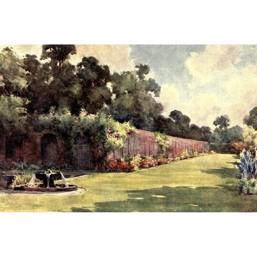 Book of English Gardens 1906 Terrace Albury Poster Print by K. Montagu Wyatt Image 1