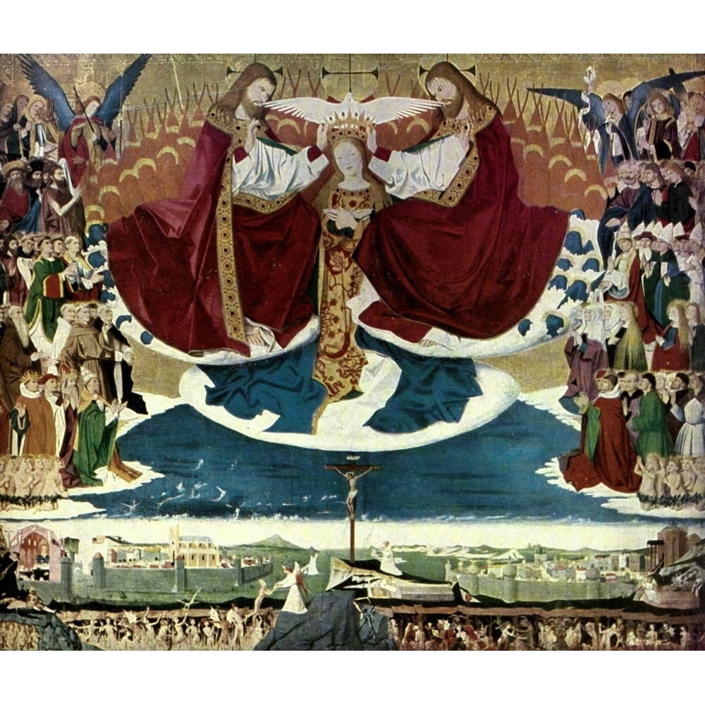 Old Masters 1900 Coronation of Mary Poster Print by Enguerrand Charonton Image 2