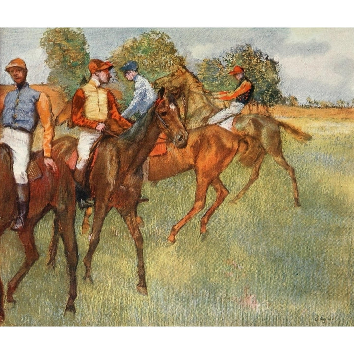 Horse racing Poster Print by Edgar Degas Image 2