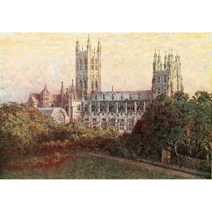 Canterbury 1907 North side of Canterbury Cathedral Poster Print by William B. Gardner Image 1