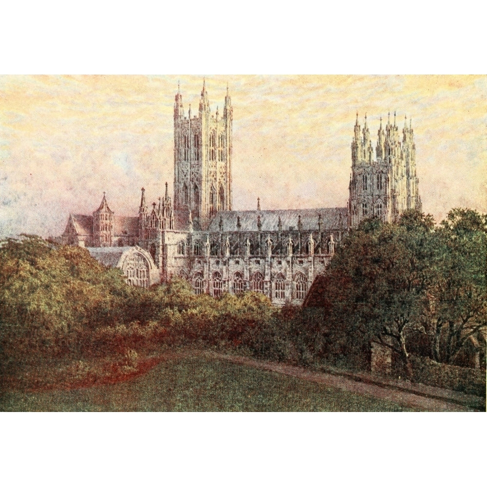 Canterbury 1907 North side of Canterbury Cathedral Poster Print by William B. Gardner Image 2