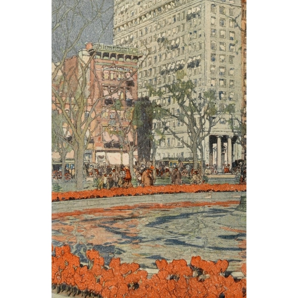 Scribners Magazine 37 1905 Tulips bloom in Union Square 1 Poster Print by Jules Guerin Image 1