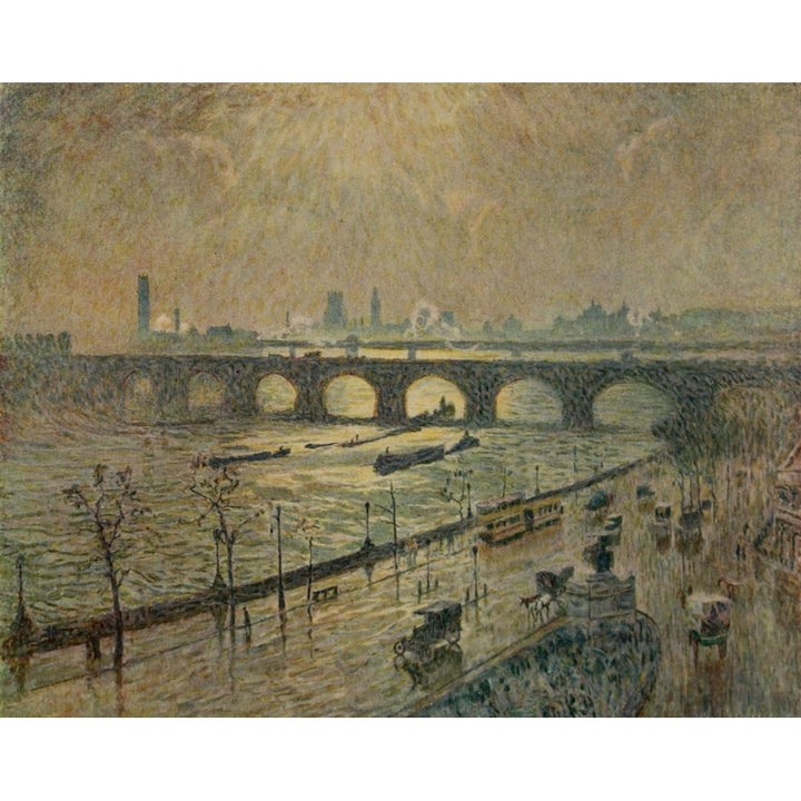 Studio 1917 Waterloo Bridge in rainy weather Poster Print by Emile Claus Image 2