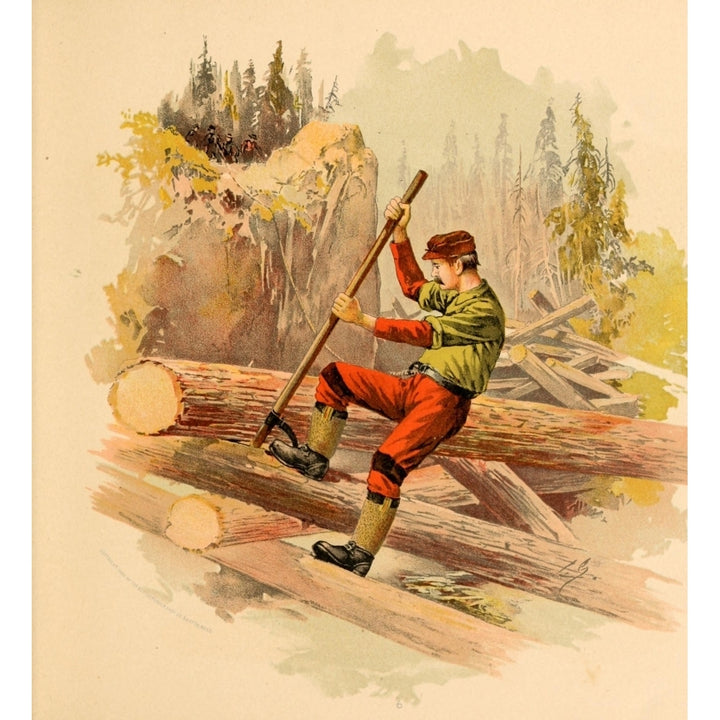 Boston Rubber Shoe Company Catalogue 1896 Lumberjack Poster Print by Charles Graham Image 1