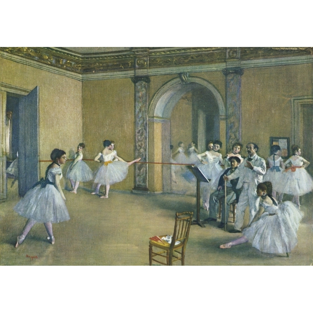 Dance foyer at the Opera Rue le Peletier 1872 Poster Print by Edgar Degas Image 1