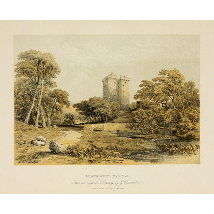 Scotland 1840 Borthwick Castle Poster Print by George Cattermole Image 1