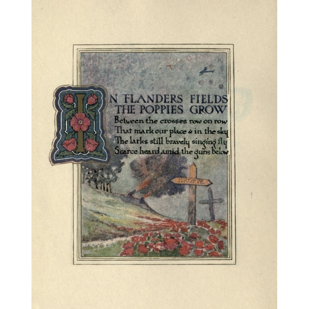 Flanders Fields 1921 Poppies grow Poster Print by Ernest Clegg Image 1