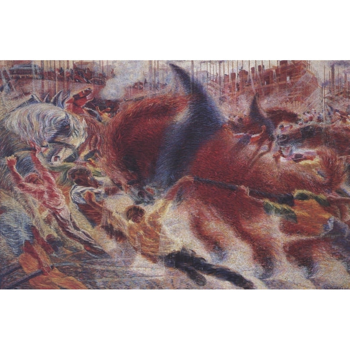 The City Rises 1910 Poster Print by Umberto Boccioni Image 2