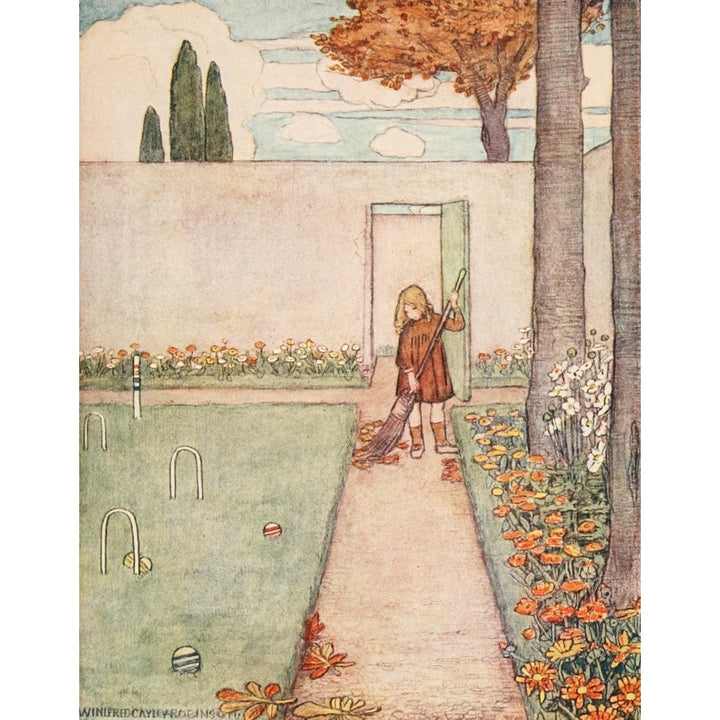 The Childrens Book of Gardening 1909 The Tidy Garden Poster Print by Winifred Cayley-Robinson Image 2