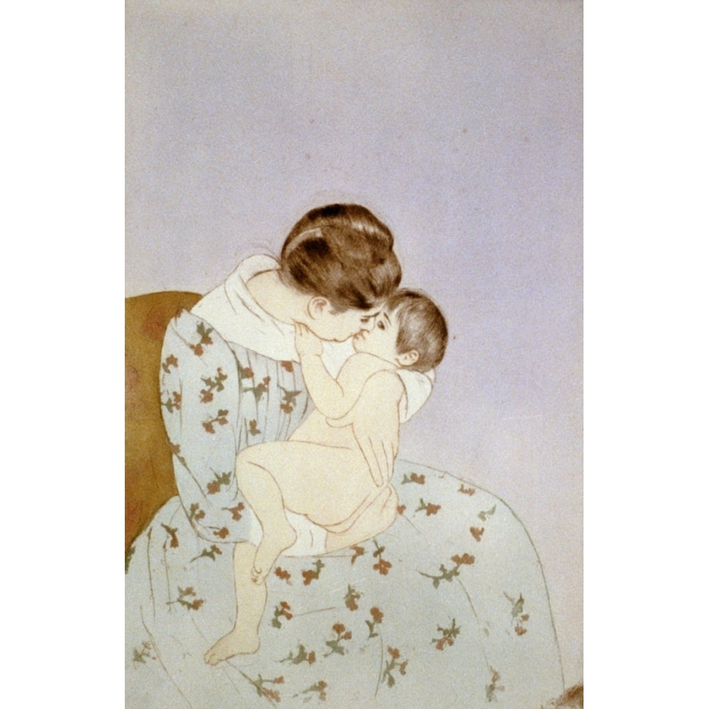 Mothers Kiss 1891 Poster Print by Mary Cassatt Image 1