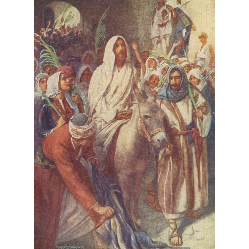 Stories about Jesus 1959 Palm Sunday Poster Print by Harold Copping Image 2