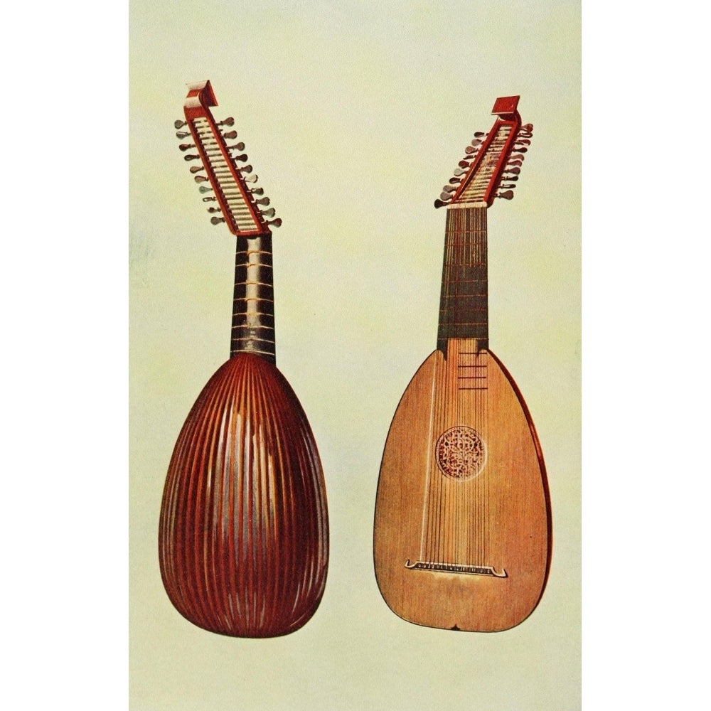 Musical Instruments 1921 Lute Poster Print by William Gibb Image 1