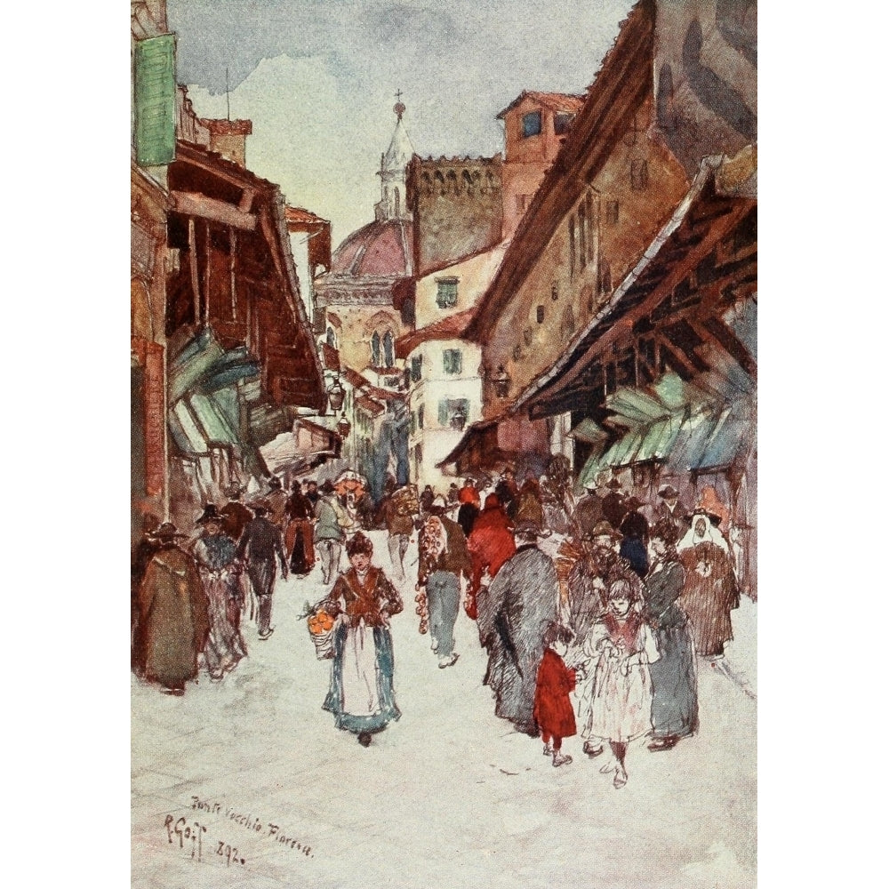 Florence and some Tuscan Cities 1905 The Ponte Vecchio Poster Print by R.C. Goff Image 2