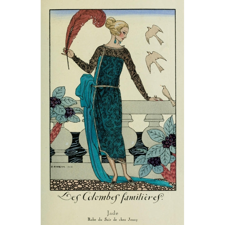 La Guirlande 1919 Les Colombes Familieres Poster Print by George Barbier Image 2