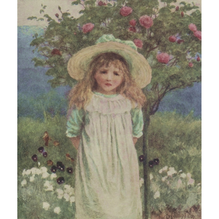 Happy England 1904 In the Farmhouse garden Poster Print by Helen Allingham Image 2