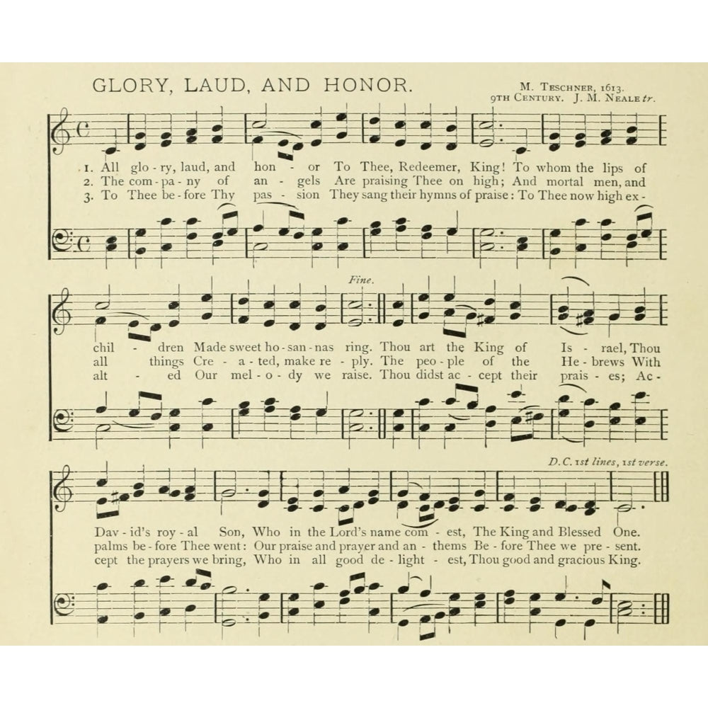 Christmas in Song 1891 Poster Print by Laud and Honor Glory Image 1