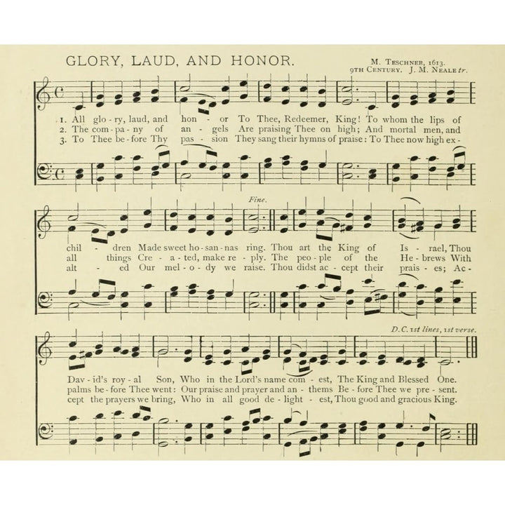 Christmas in Song 1891 Poster Print by Laud and Honor Glory Image 1